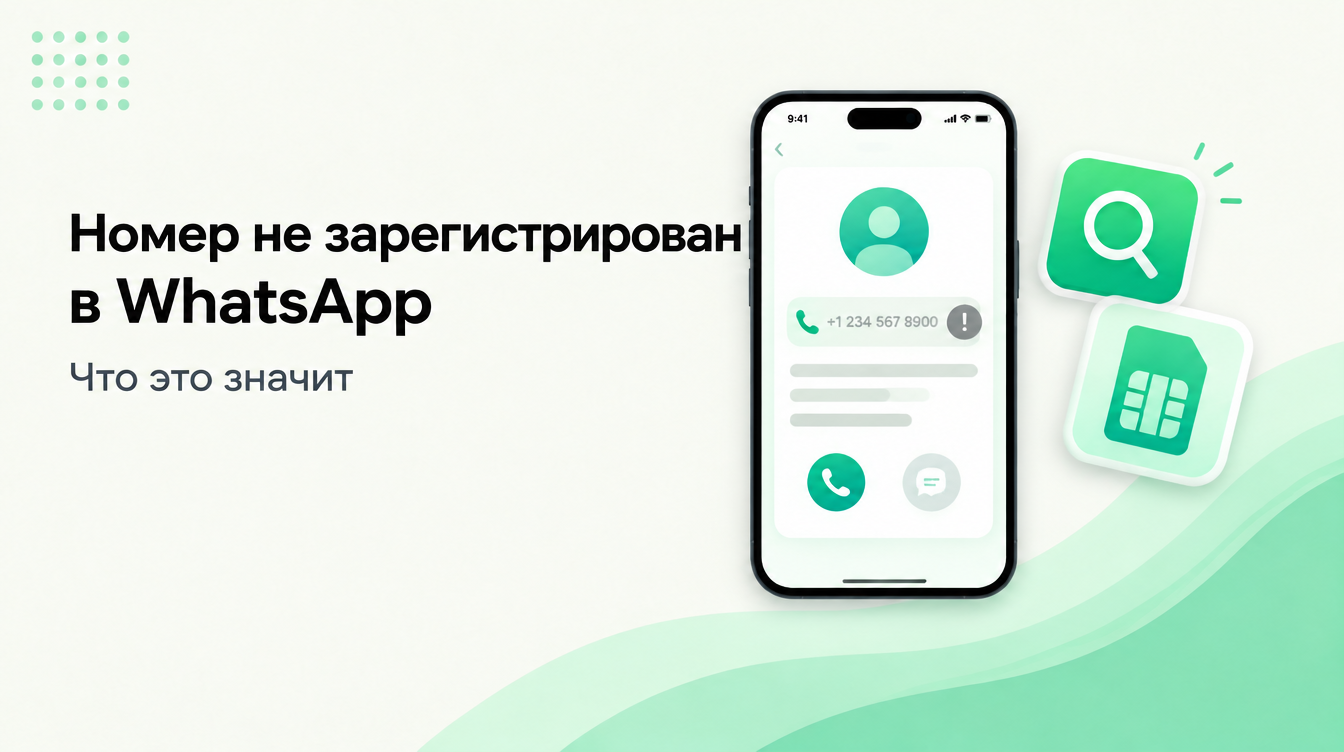 Номер не зарегистрирован в WhatsApp: что это значит и что делать