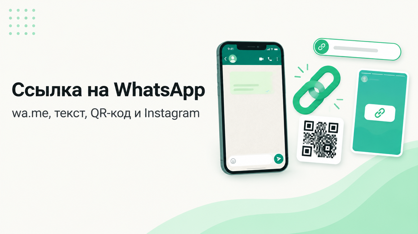 Ссылка на WhatsApp: как сделать wa.me с текстом, QR-код и ссылку в Instagram